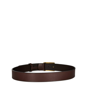 Men's Plaque Leather Belt