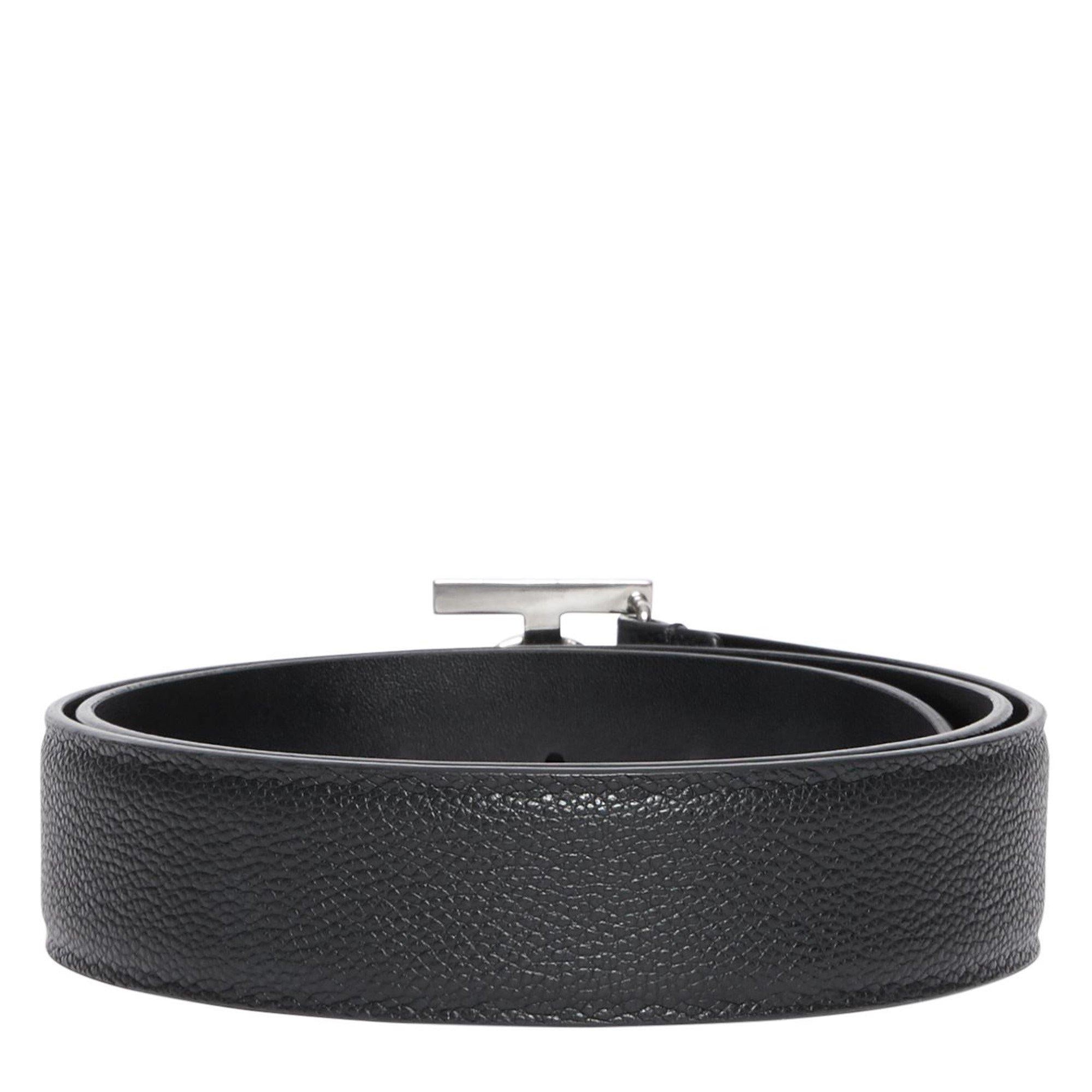 Men's Monogram Leather Burberry Belt