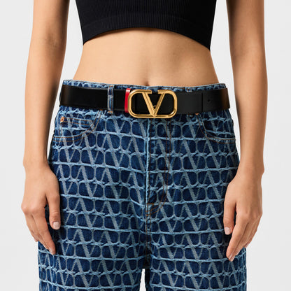 V Logo 4cm Reversible Belt