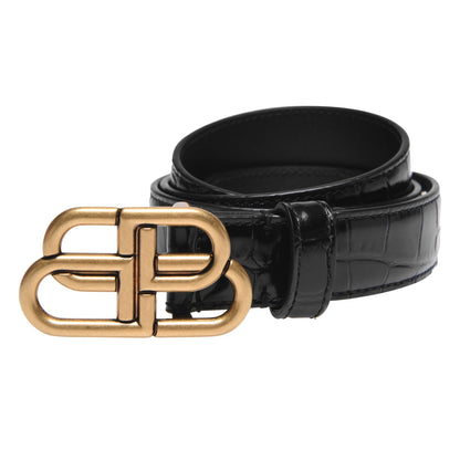 Bb Thin Croc Belt