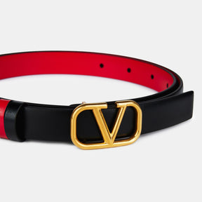 V Logo 2cm Reversible Belt