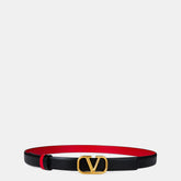 V Logo 2cm Reversible Belt