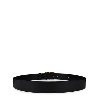 Interlock Logo Leather Buckle Belt, 40mm