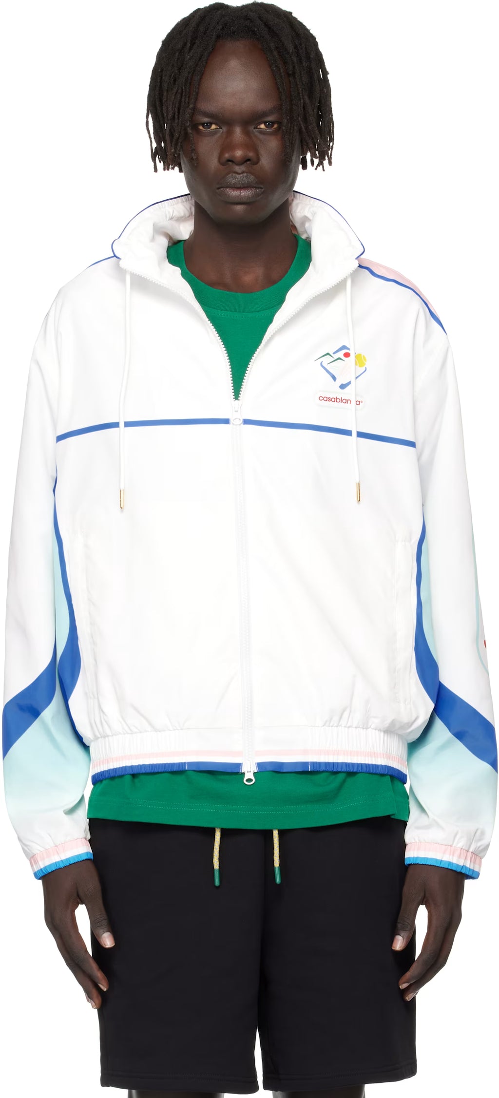 White Casa Sportif Windbreaker Jacket