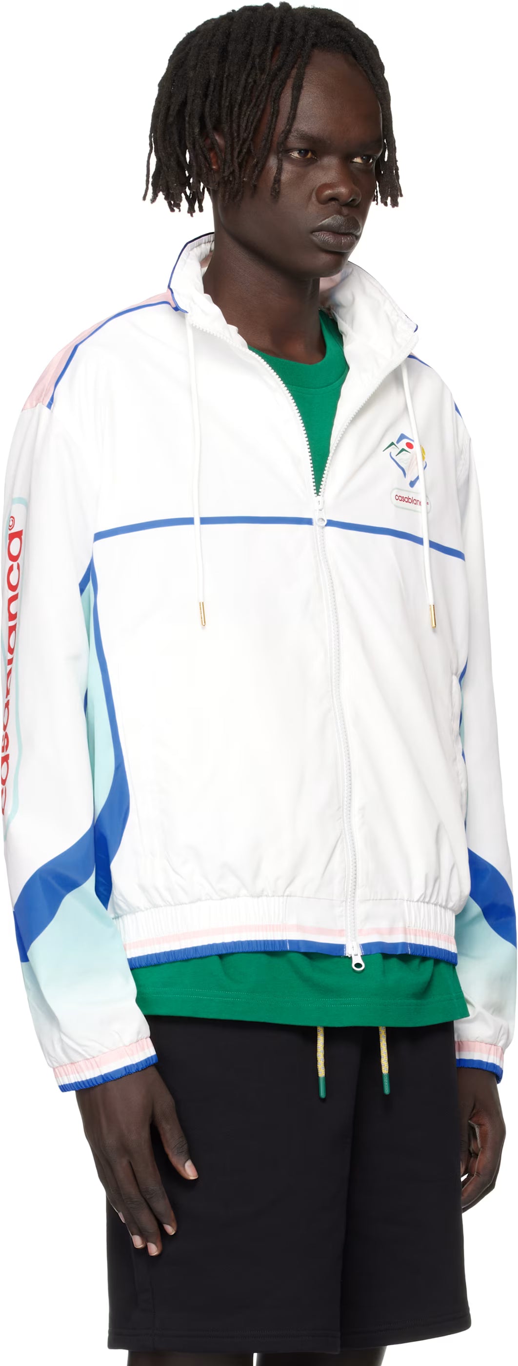White Casa Sportif Windbreaker Jacket