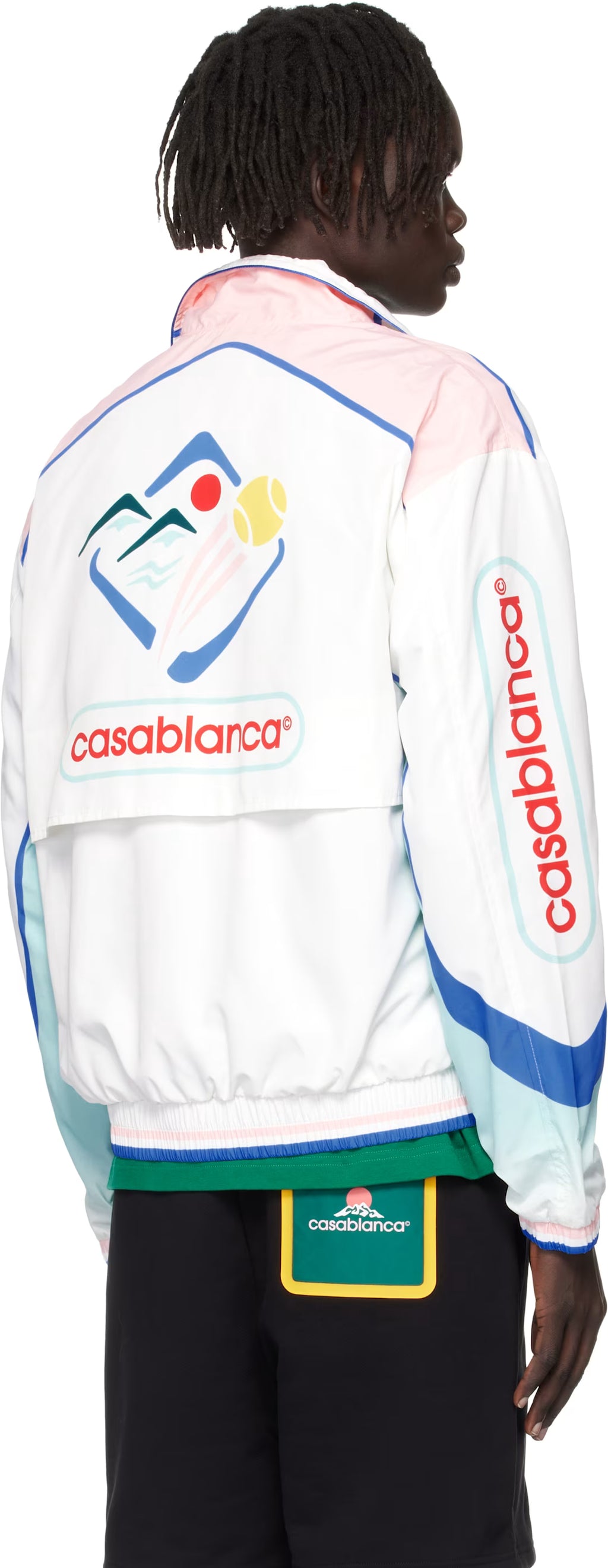 White Casa Sportif Windbreaker Jacket