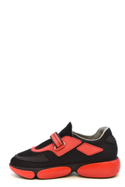 Prada Red & Black Neoprene Sneakers