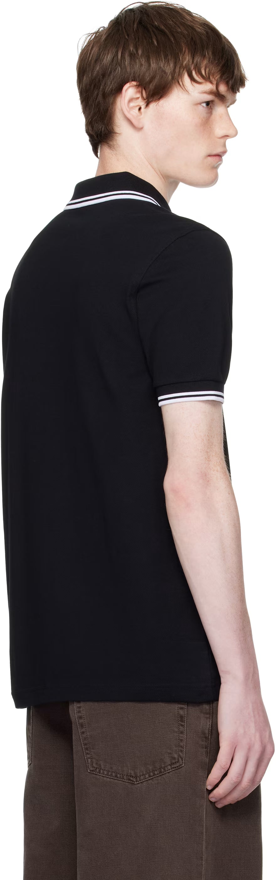 Black 'The Twin Tipped Fred Perry Shirt' Polo
