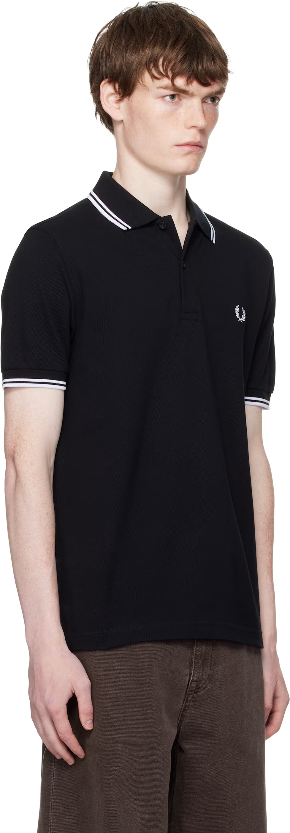 Black 'The Twin Tipped Fred Perry Shirt' Polo