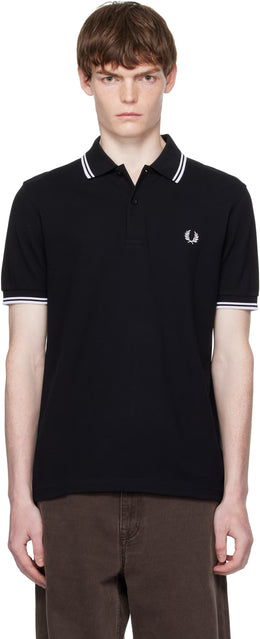 Black 'The Twin Tipped Fred Perry Shirt' Polo