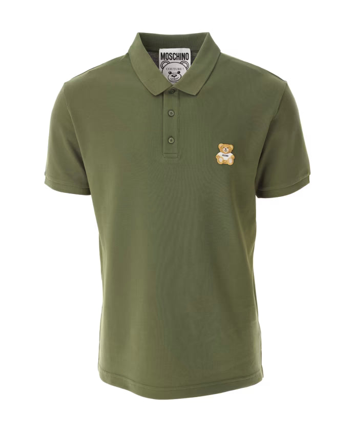 Moschino Green Teddy Polo Shirt