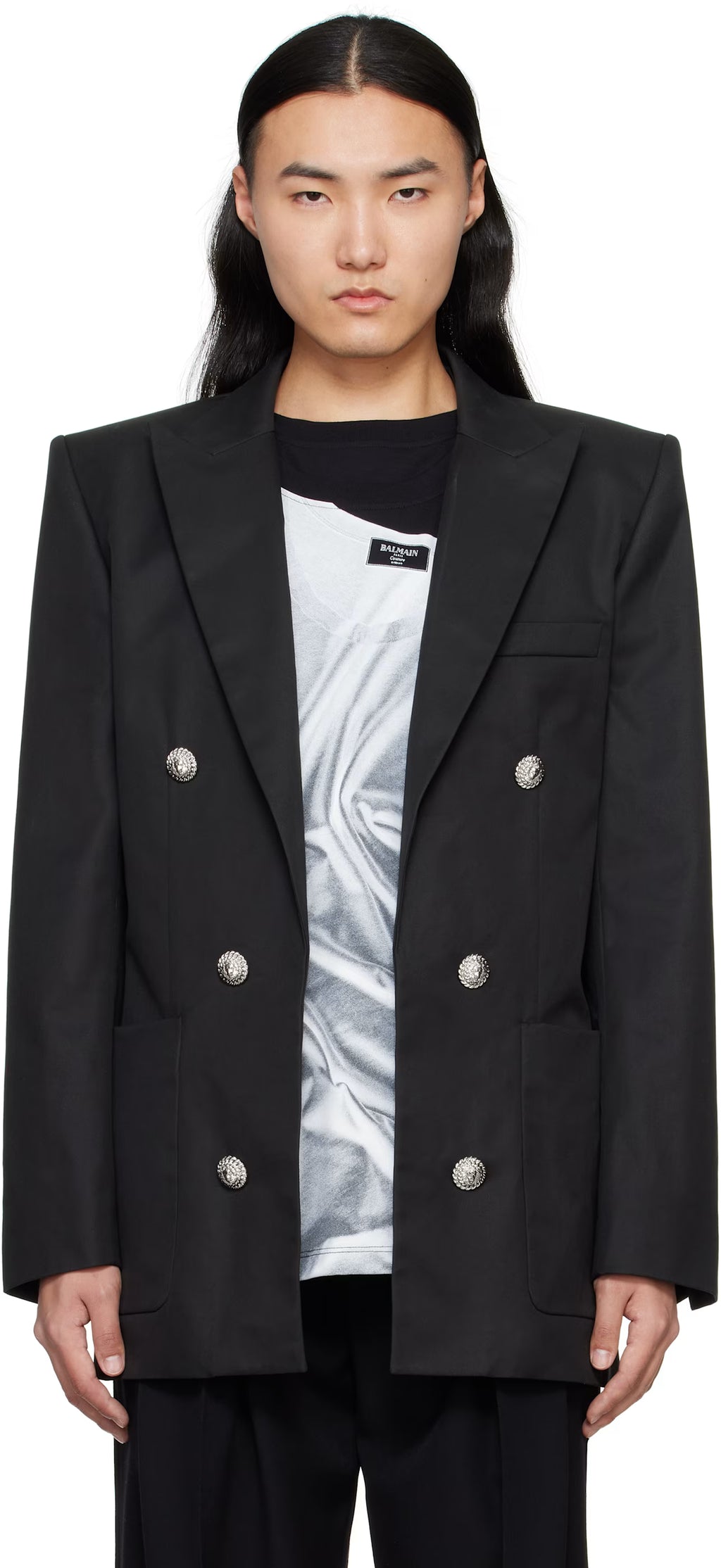 Black Six Button Blazer
