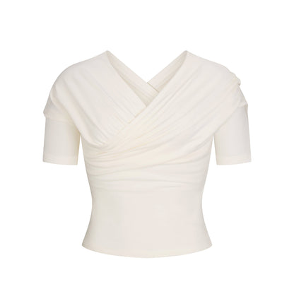 Cotton Jersey Wrap Top