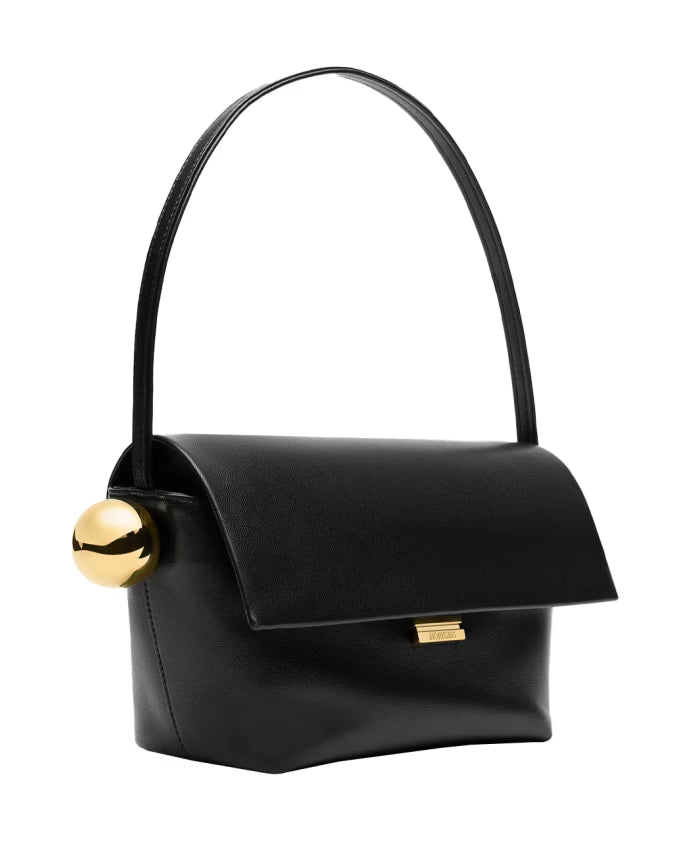 Black Lambskin Crossbody Bag