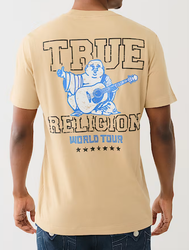 DISTRESSED PUFF PRINT LOGO TEE