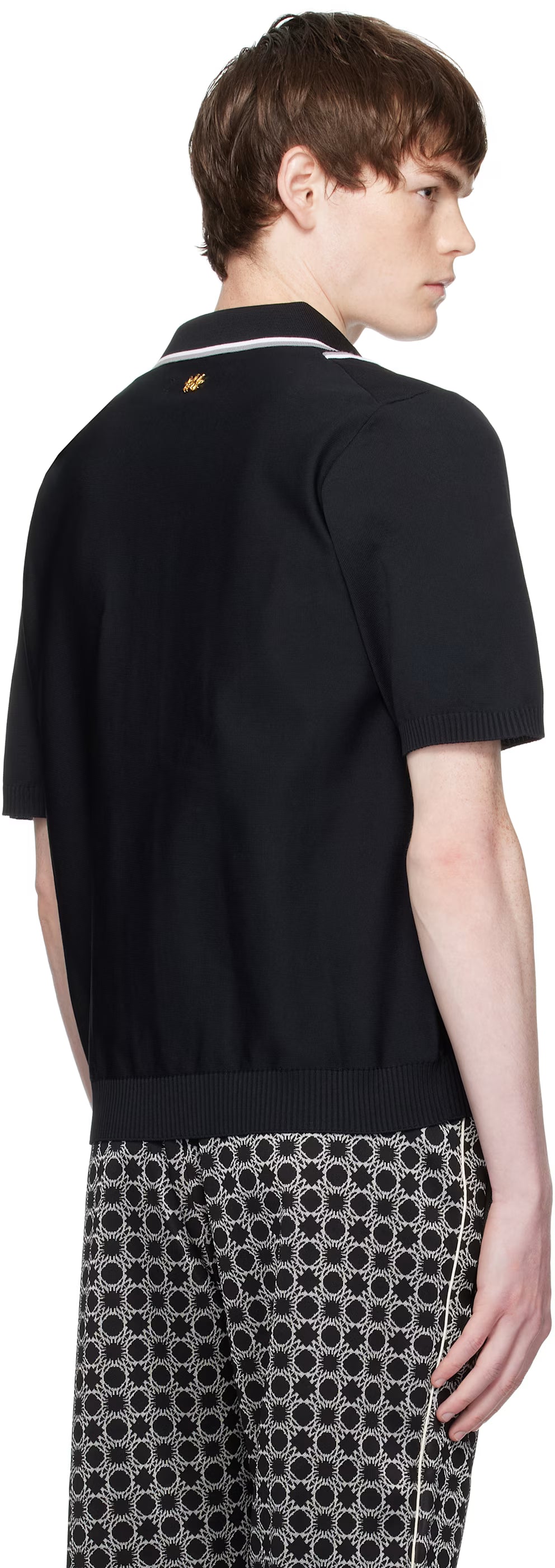 Black 'AMIRI' Script Stripe Shirt