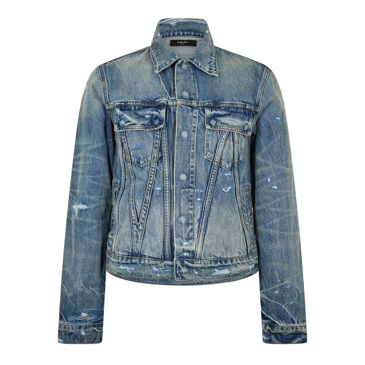 Ma Distressed Denim Trucker Jacket