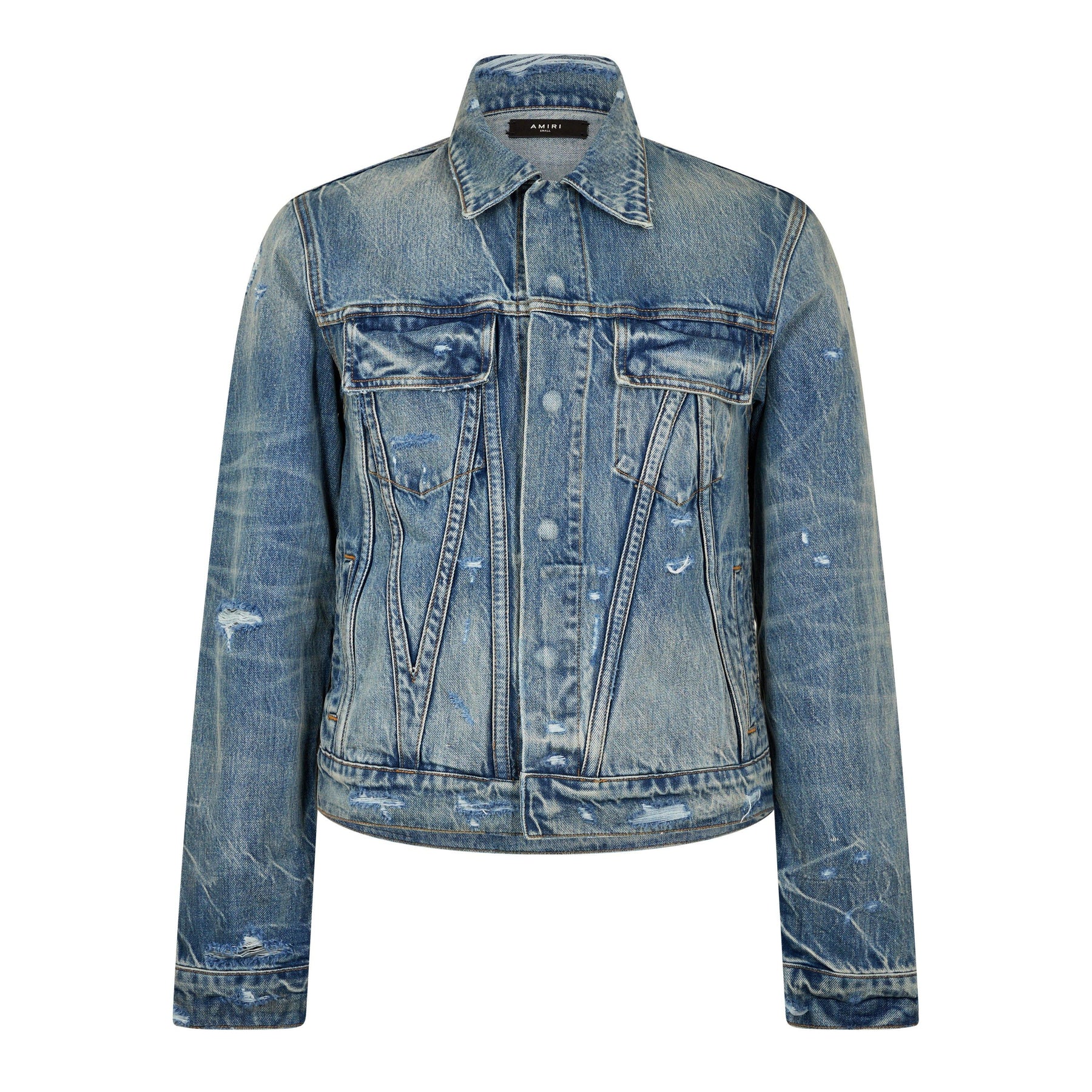Ma Distressed Denim Trucker Jacket