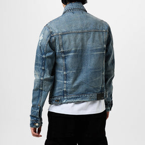 Ma Distressed Denim Trucker Jacket