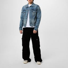 Ma Distressed Denim Trucker Jacket