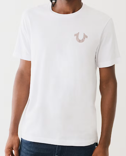 METALLIC HORSESHOE LOGO TEE