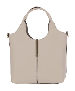 Calfskin Leather Bag with Logo Detail