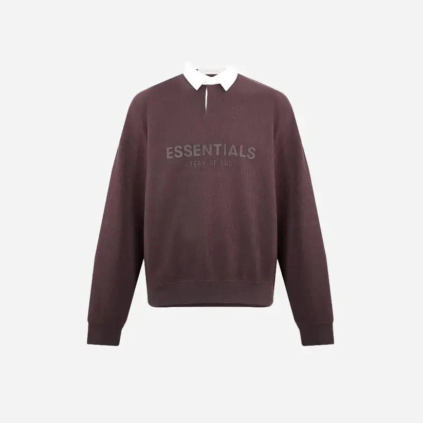 Essentials FEAR OF GOD ESSENTIALS PLUM PULLOVER POLO TEE - Size: M Sweatshirts | Shop From The Mirage