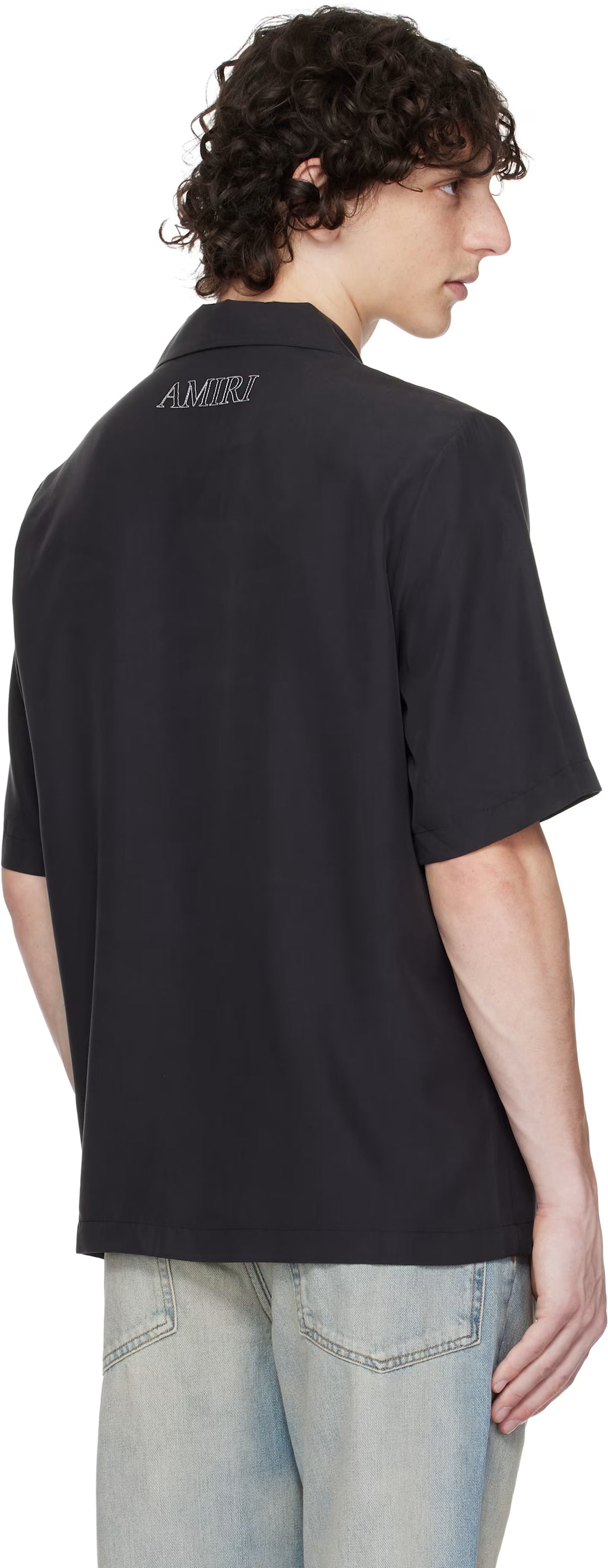 Black MA Outline Bowling Shirt