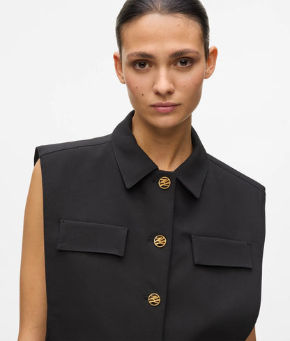 Cropped gilet