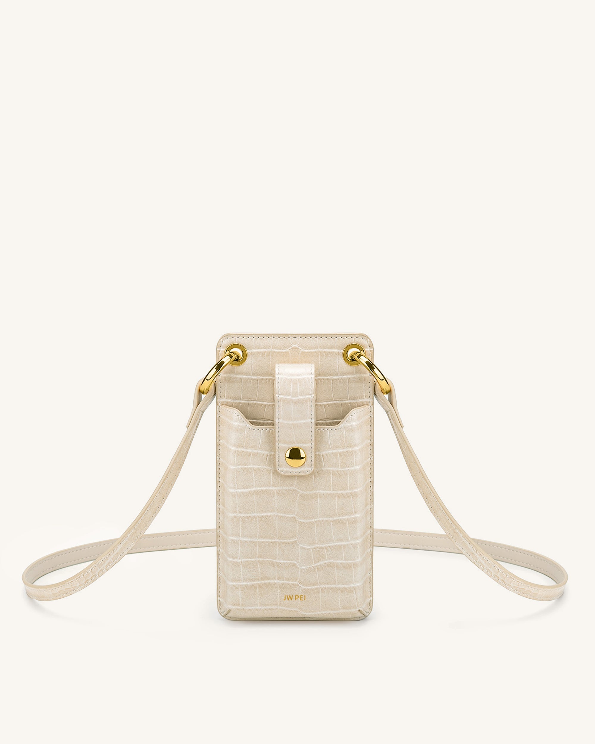 Quinn Phone Bag - Black Grained Vegan Leather