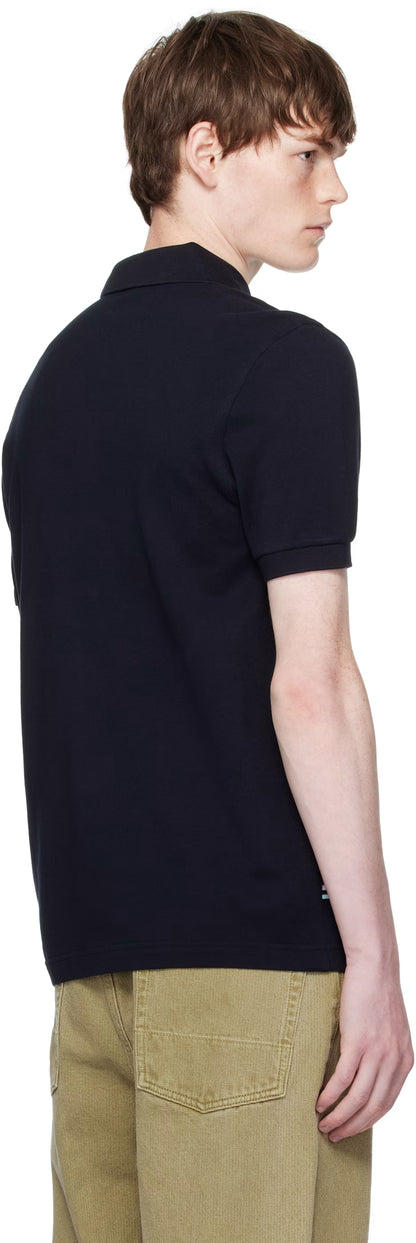 Navy Striped Polo