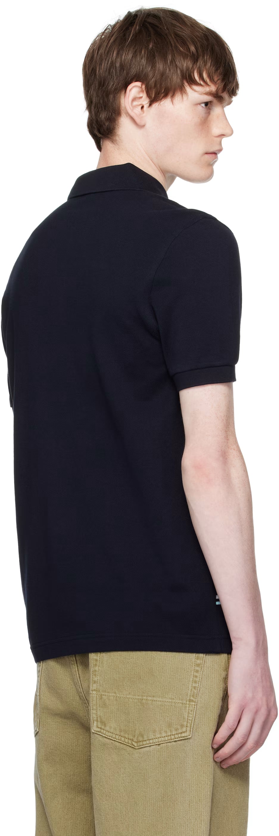 Navy Striped Polo