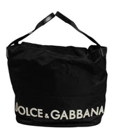 Nylon White Iconic Logo Bucket Bag