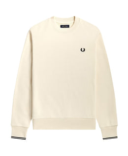 Fred Perry Ecru Sweater with Logo