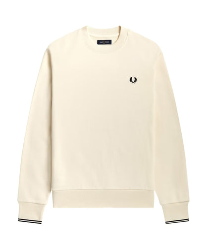 Fred Perry Ecru Sweater with Logo