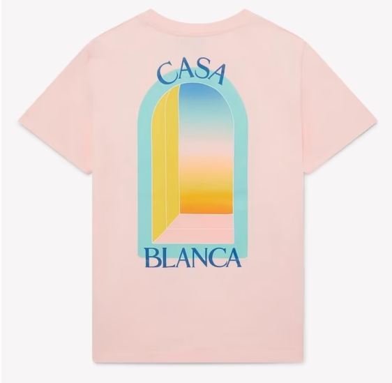 Pink Tennis Club Print Cotton T-Shirt