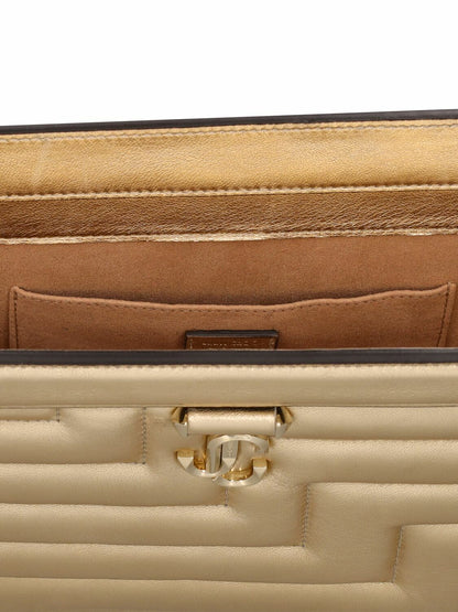 JIMMY CHOO Avenue Quilted Metallic Pouch