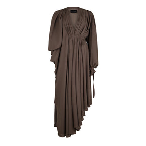 V Neck Draped Maxi Dress