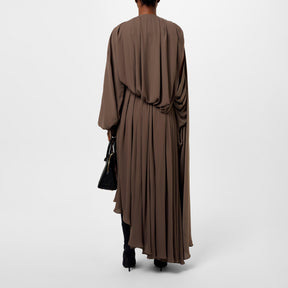 V Neck Draped Maxi Dress