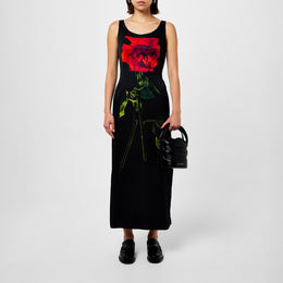 Floral Silk Satin Gown