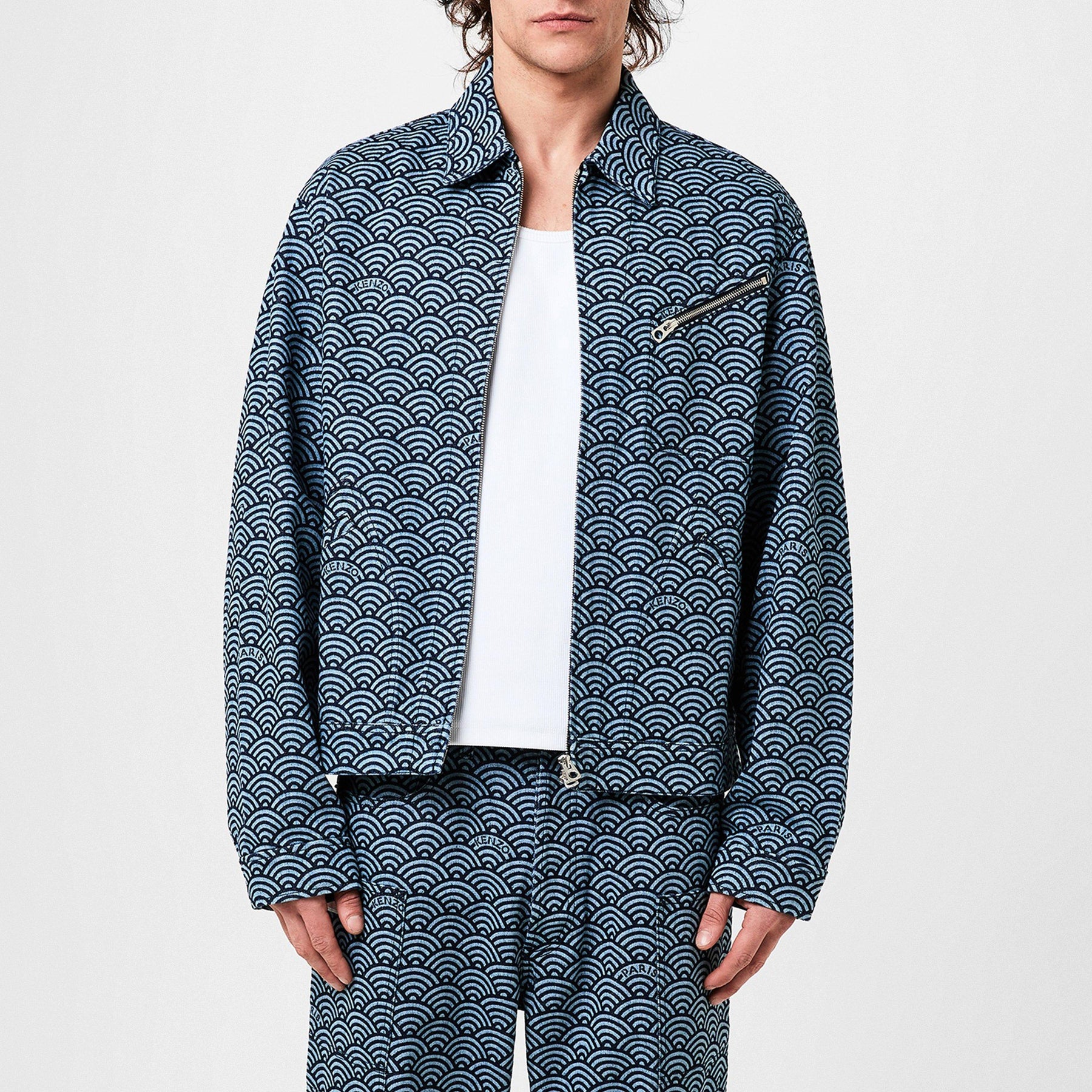 Seigaiha Denim Jacket