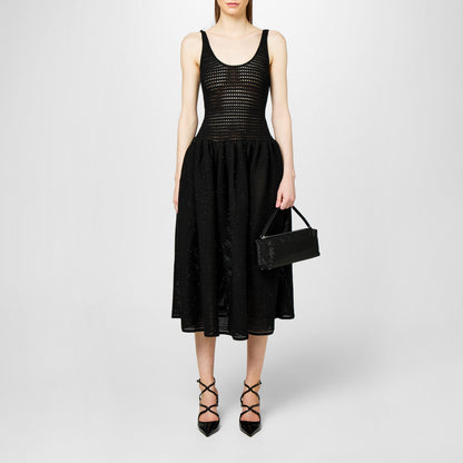 Crochet Knit Midi Dress