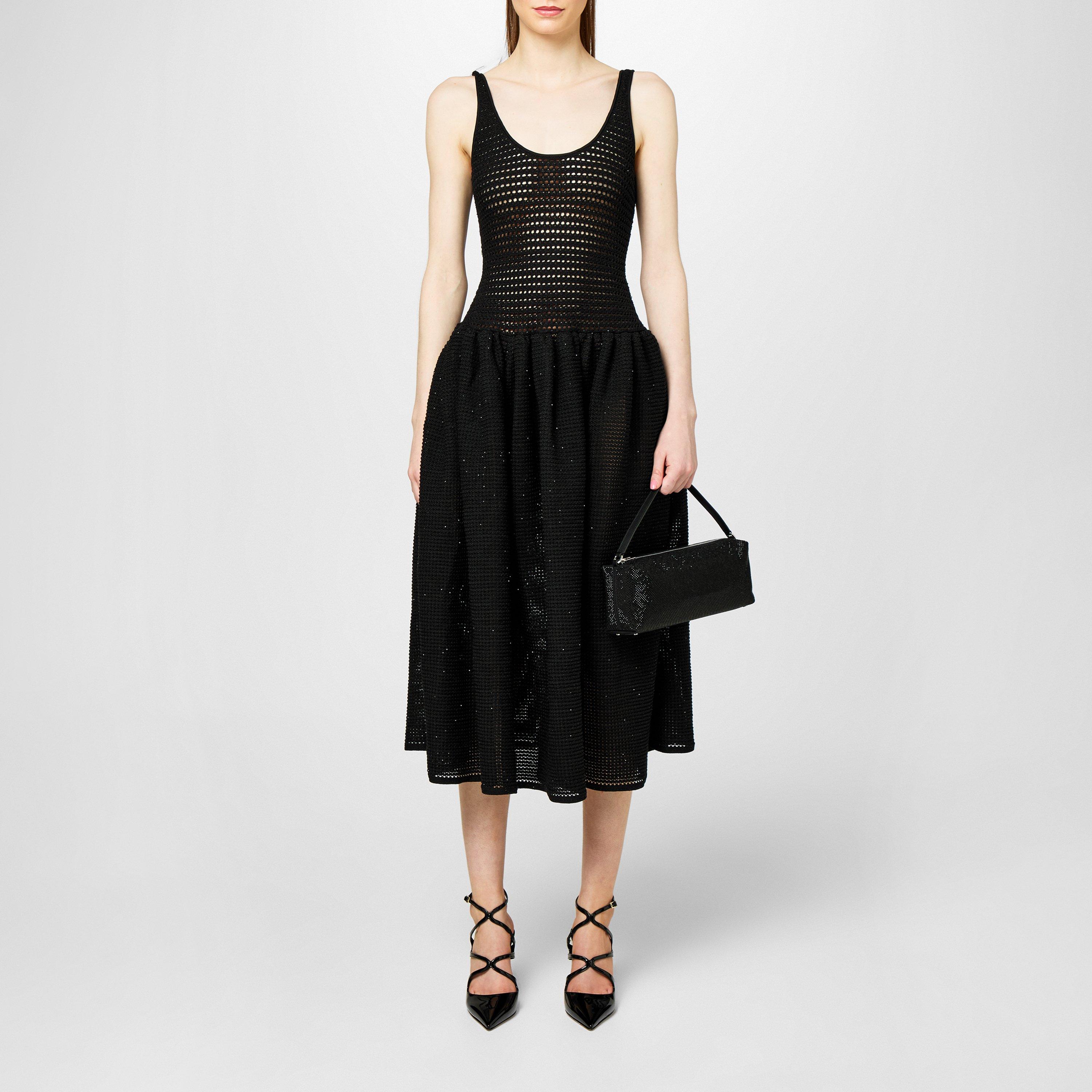 Crochet Knit Midi Dress