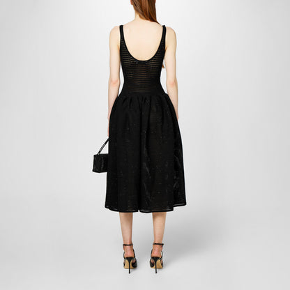 Crochet Knit Midi Dress