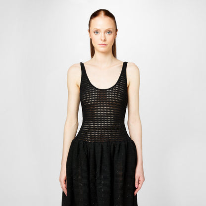 Crochet Knit Midi Dress
