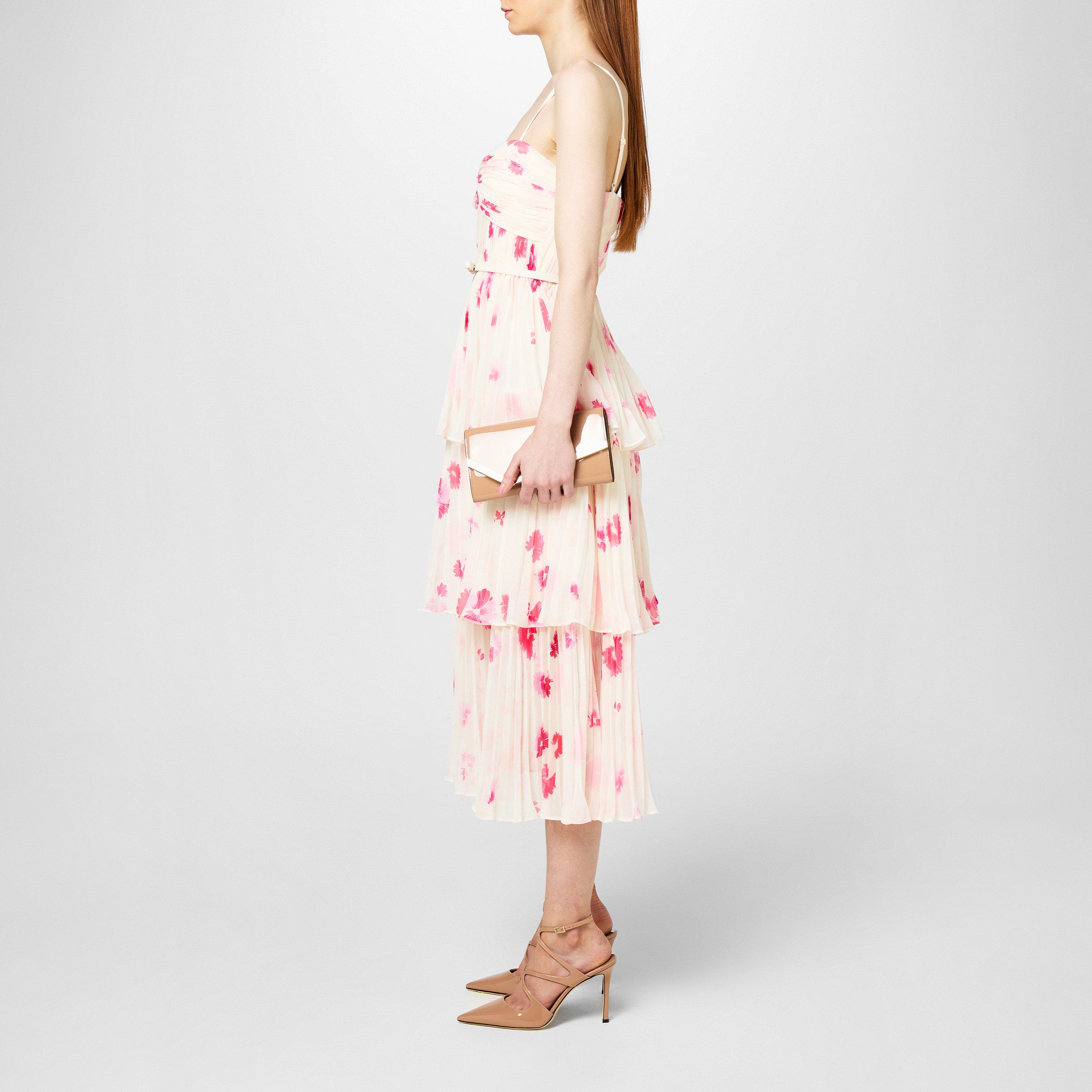 Printed Tiered Midi Dress