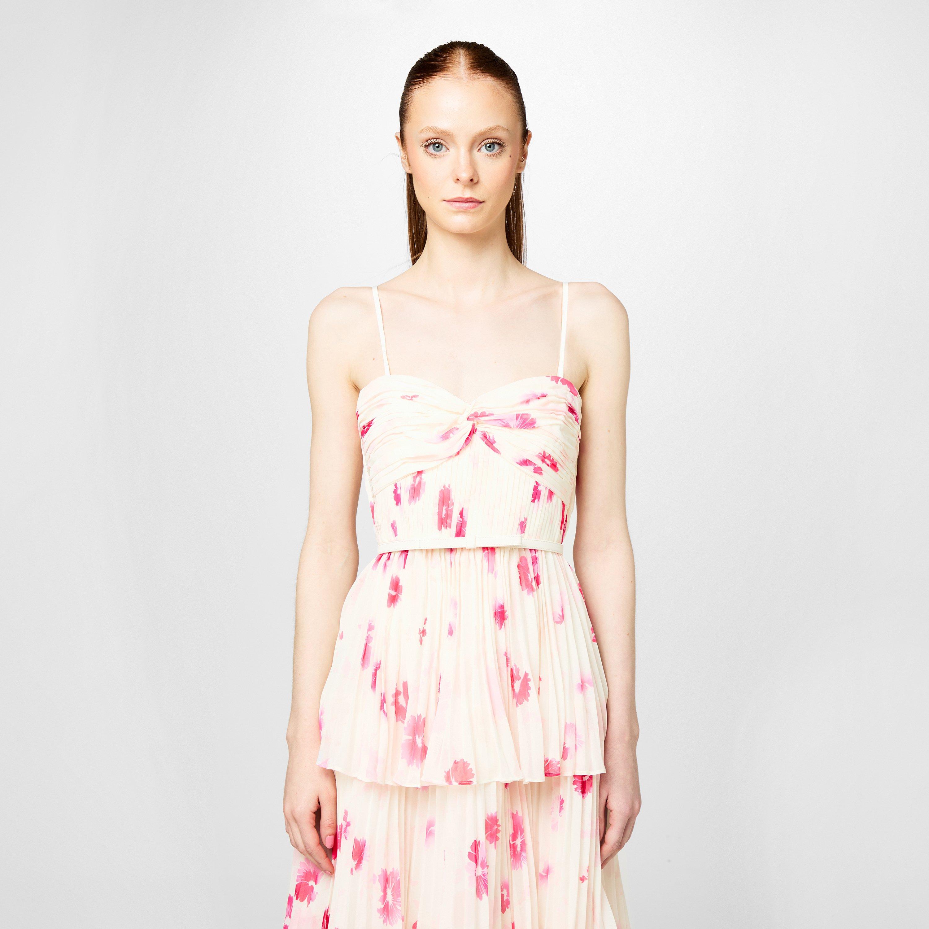 Printed Tiered Midi Dress