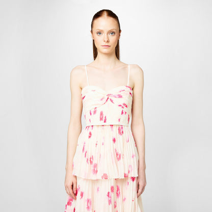 Printed Tiered Midi Dress