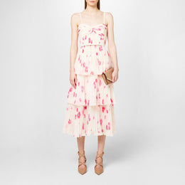 Printed Tiered Midi Dress