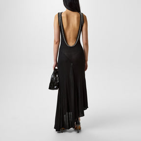 Ribbed Embellished Long Dress